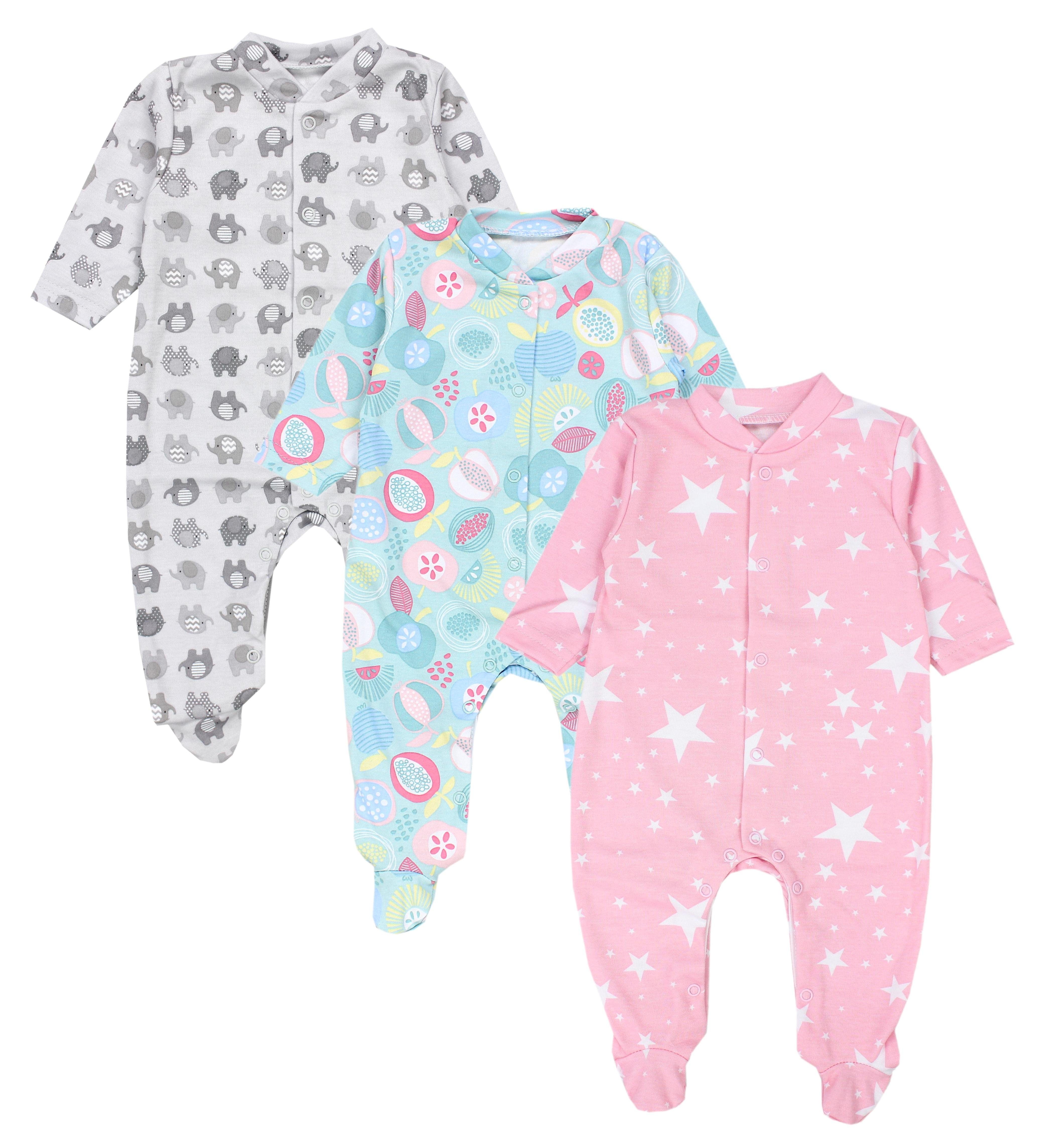 TupTam Strampler »TupTam Baby Mädchen Schlafstrampler Strampler mit Fuß Schlafanzug 3er Pack« (3